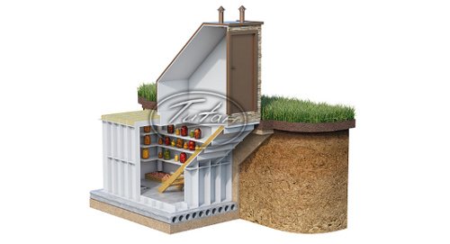 Plastikinis rūsys „Agronomas“ su vertikaliu įėjimu