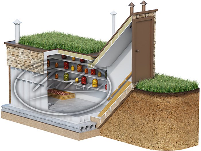 Plastikinis rūsys „Sodietis“ su vertikaliu įėjimu